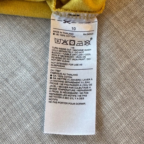 Disney ✕ Janie and Jack Kids Tee (10) Mickey Pocket Mustard Yellow Long Sleeve - Picture 14 of 15